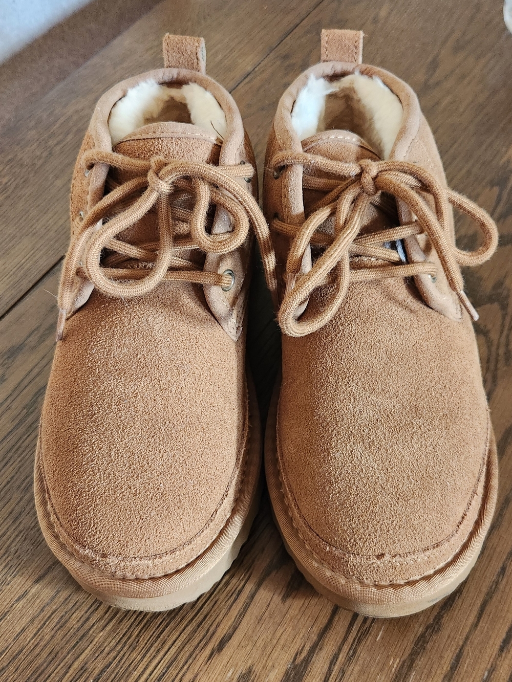 Brown Suede Lace-Up Warm Lined Shoes